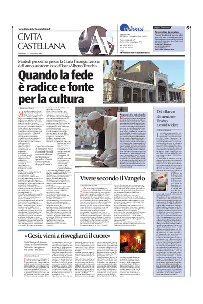 Avvenire - pagina diocesana del 27/11/2016